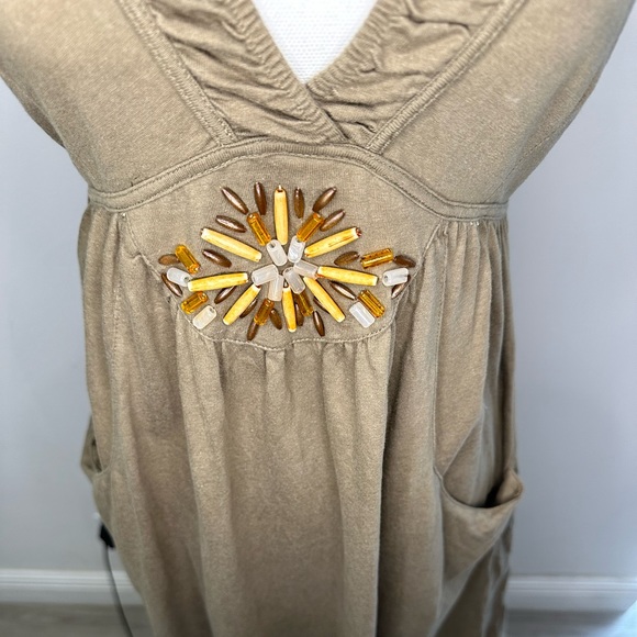 Mark women’s size Medium breaded dress with pockets. Army green color. - Picture 3 of 9